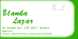 blanka lazar business card